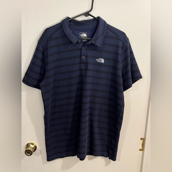 The North Face Other - The North Face Navy Striped Polo Shirt- Flashdry- Men’s XL